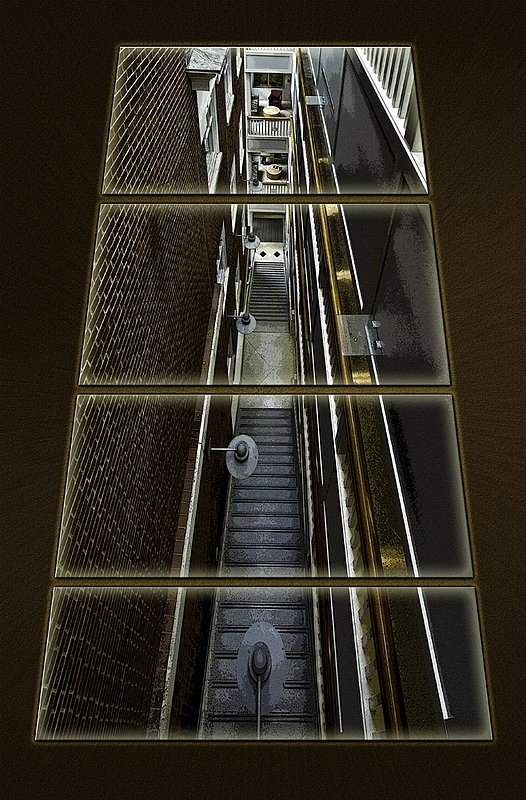 Science Bldg Stairwell - VMI1.jpg :: Stairway in the Science Bldg at W&L Univ in Lexington, VA.