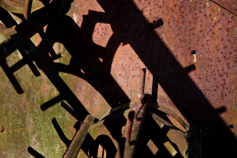 Shadows . Rust @ LRF.jpg :: A nice play of shadows on this old piece of farm equipment.