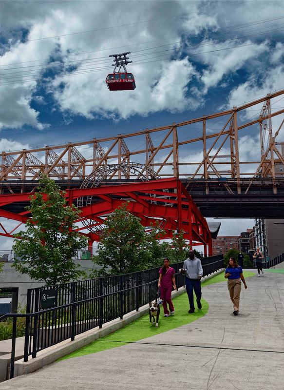 Haswell Greene Pk - Finley Walk  Qboro Bridge Tramway 01A(1).jpg :: Andrew Haswell Green - John Finley Walk - Queensborough Bridge