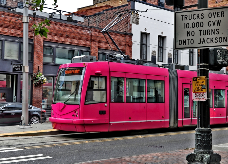 Seattle Pioneer Square Pink Streetcar 02A.jpg