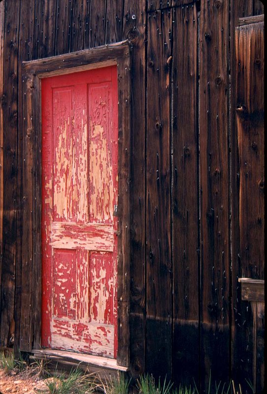 Red door. old building ghost town of  St. Elmo Colorado.jpg :: Red door, old building, ghost town of St. Elmo, Colorado