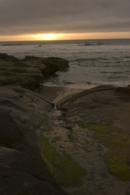 Small Stream and Sunset Yachats Oregon 3436.jpg