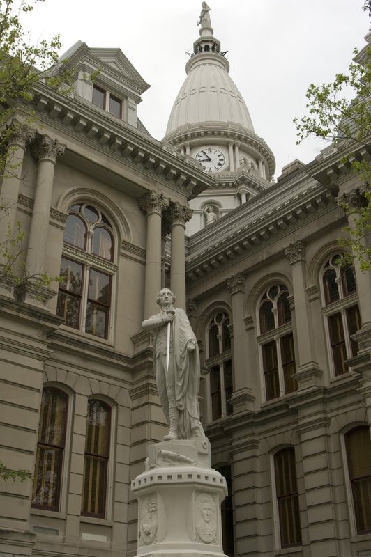 Statue of Lafayette  the Tippecanoe County Courthouse Lafayette Indiana.jpg