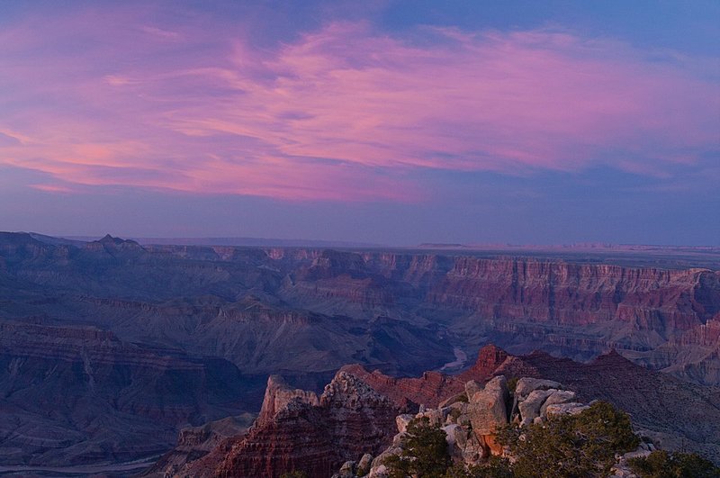 Pink Sunset Clouds Over Lipan Point Grand Canyon National Park 77252.jpg