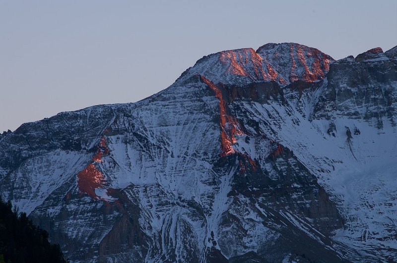 San Bernardo Peak Colorado 74221.jpg :: Sunset on peak south of the ghost town of Alta, Colorado