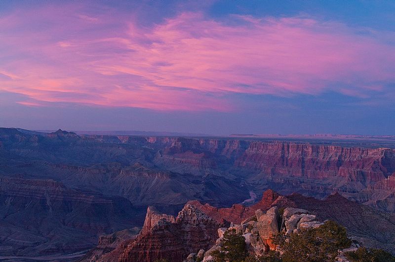 Sunset Clouds Yavapai Point Grand Canyon PEK77252.jpg :: Sunset Clouds Yavapai Point Grand Canyon PEK77252
