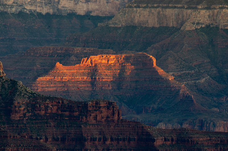 Sunset Light Butte North Rim Grand Canyon NP IMGP6060-2s.jpg :: Sunset Light Butte North Rim Grand Canyon NP IMGP6060-2s