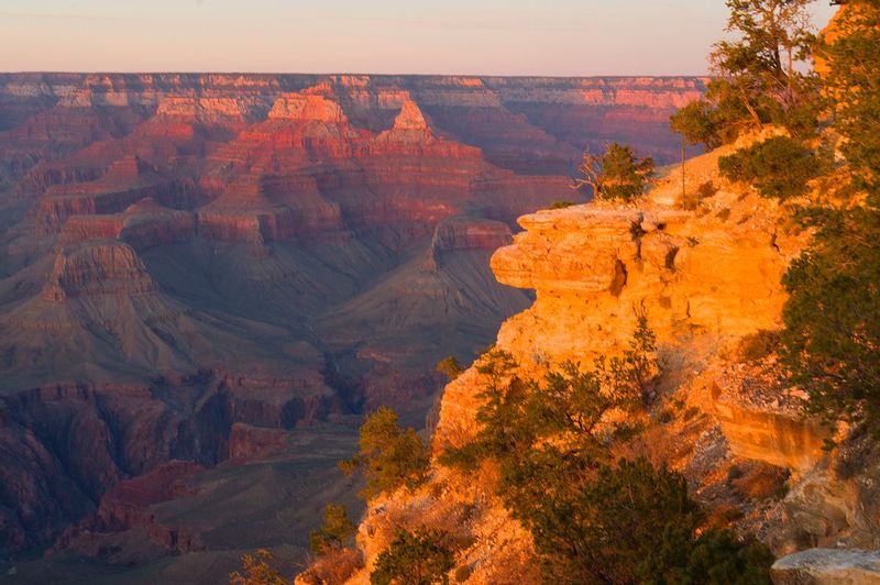 Sunset Light Yavapai Point Grand Canyon IMGP6884.jpg :: Sunset Light Yavapai Point Grand Canyon IMGP6884