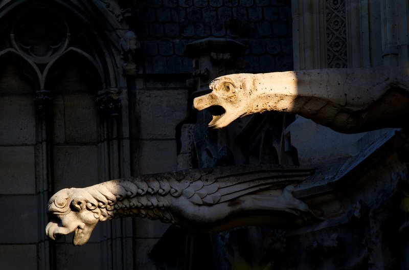 _Paris9511.jpg :: Gargoyles on Notre Dame Cathedral 