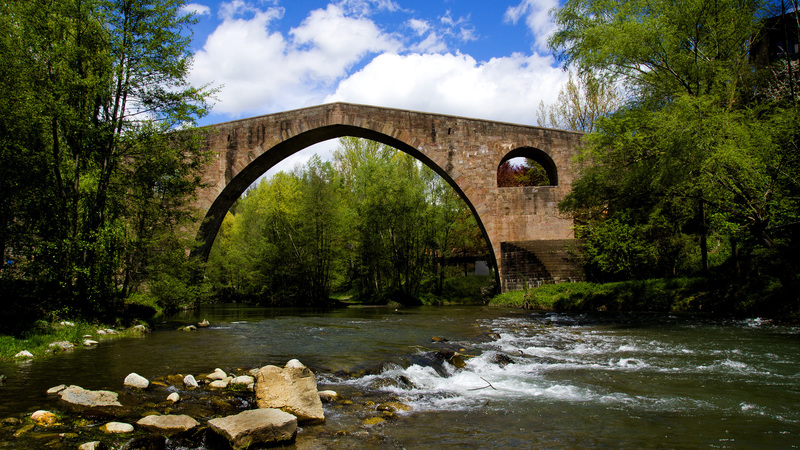 Bridge7238.jpg :: Sant Joan de les Abadesses Stone Bridge, Catalonia, Spain
