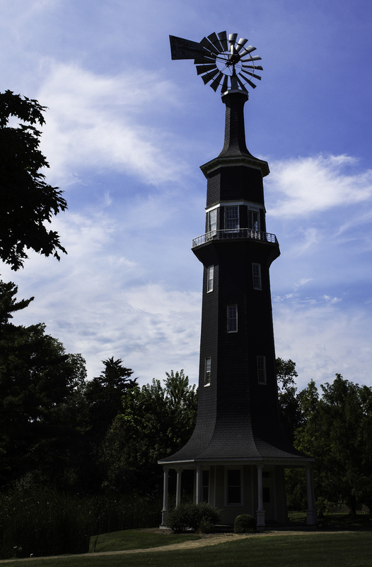 DwightWindmill_Redframe.jpg :: Windmill at Dwight Illinois