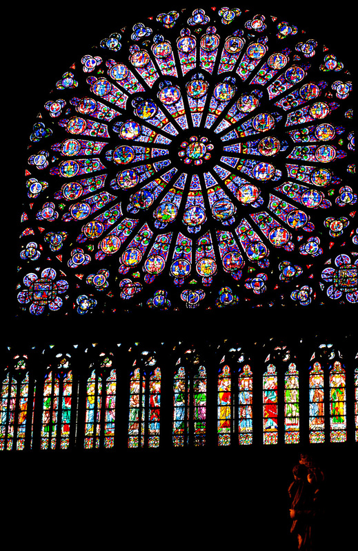 NotreDameStainedGlass.jpg :: South Rose Stained Glass Window, Notre Dame Cathedral 