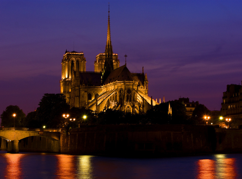 NotreDameSunset1.jpg ::  Notre Dame Cathedral 