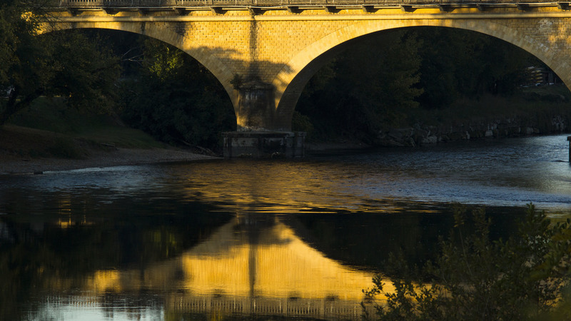 River2.jpg :: Stone Bridge over the Dordogne River, SW France