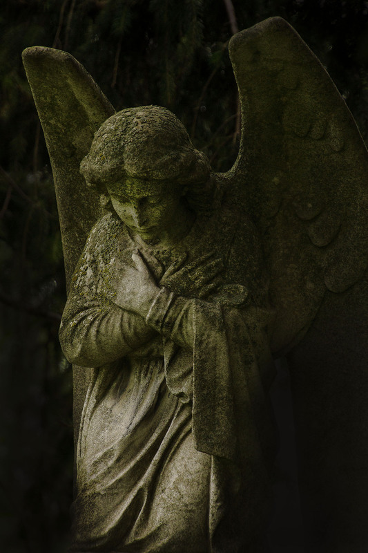 RockfordAngel.jpg :: An Angel Tombstone, St. James and St. Mary's Cemetery, Rockford, Illinois