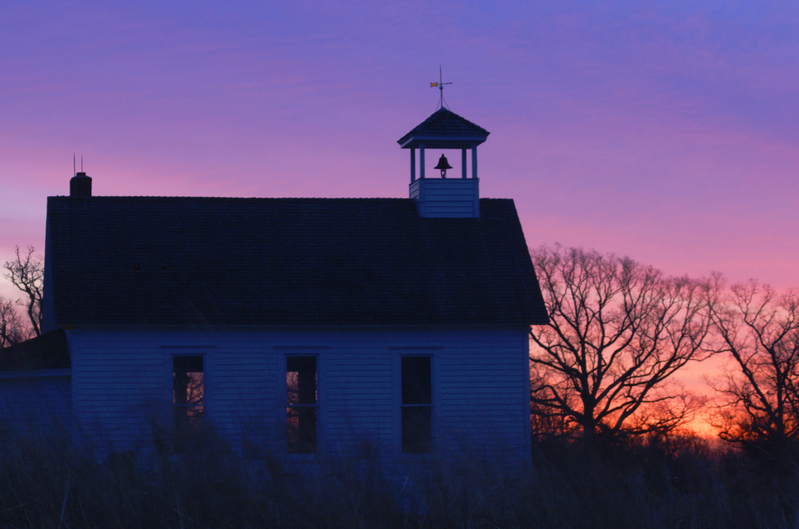 SchoolHouse.jpg :: Restored One-Room School House, Friends Creek Park, Cisco, Illinois