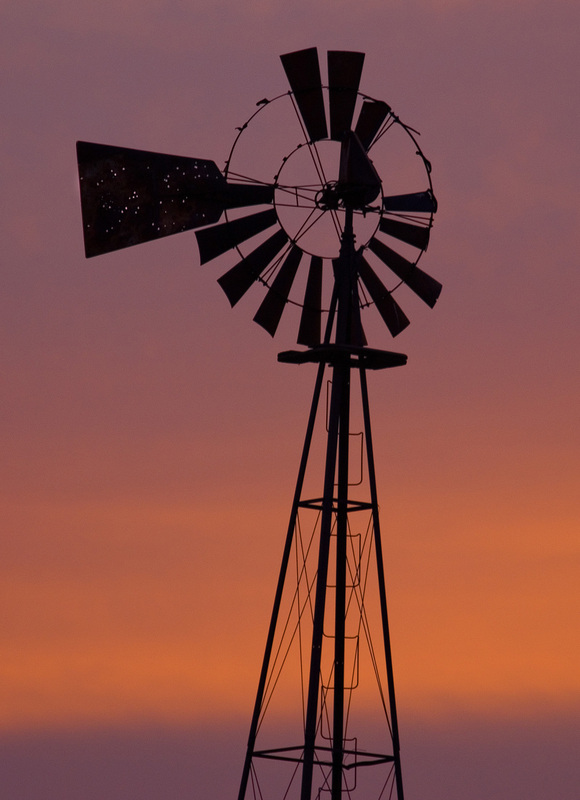 Windmill5Redframe.jpg :: Sunrise at an old Windmill, Piatt County, Illinois
