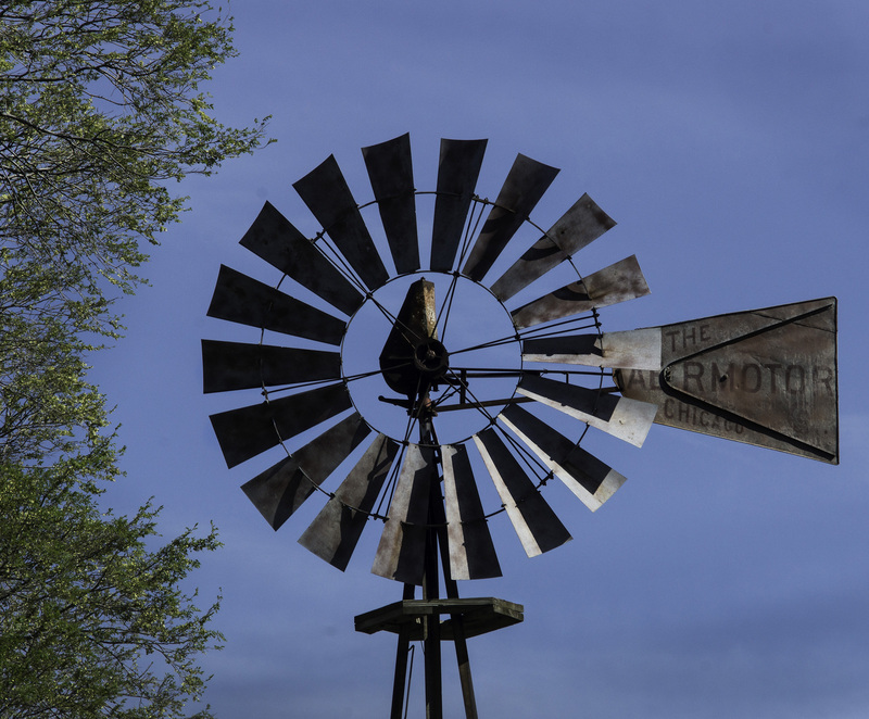 WindmillRedframe_13Spring2025.jpg :: Aermotor Windmill in Champaign County, Illinois