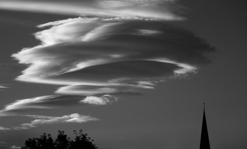 Clouds over Killarney 1.jpg :: Clouds and Church Steeple, Killarney, County Kerry 