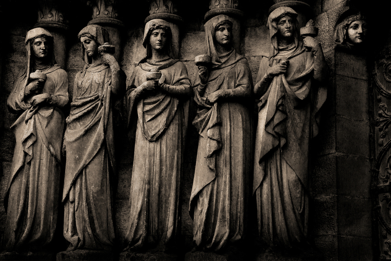 Foolish Virgins Finbarrs Cathedral 1.jpg :: Foolish Virgins, Finbarr's Cathedral, Cork City, County Cork