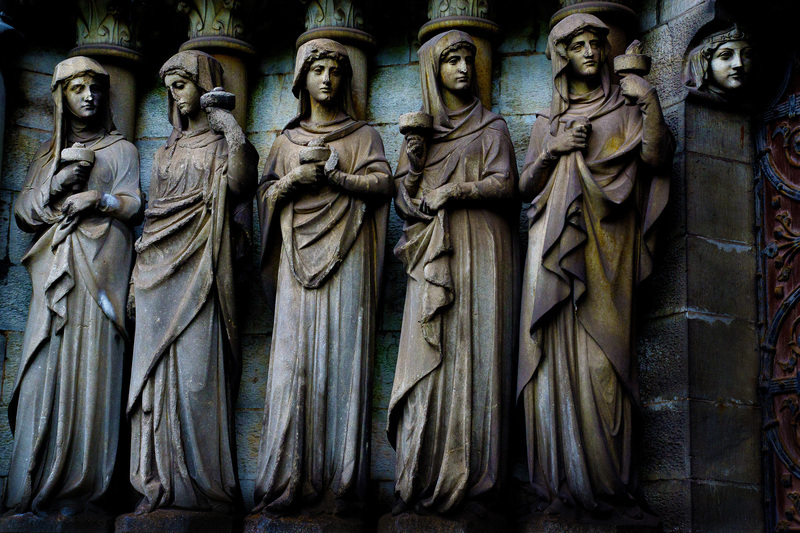 Foolish Virgins Finbarrs Cathedral.jpg :: Foolish Virgins, Finbarr's Cathedral, Cork City, County Cork