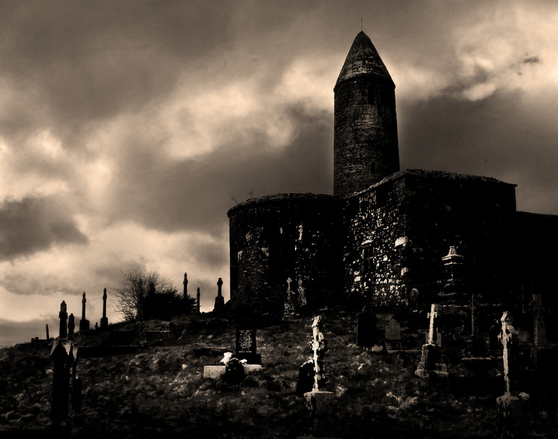Irish Cemetery.jpg :: Round Tower and Cemetery