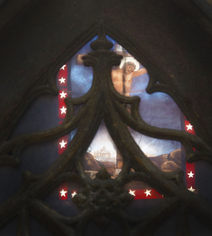 MontparnasseSG1.jpg :: Stained Glass Window in Mausoleum, Montparnasse Cemetery, Paris 