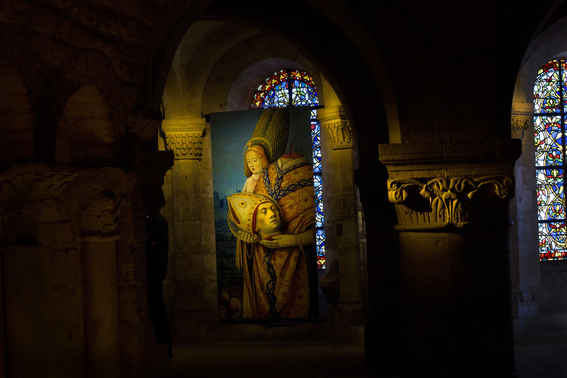 St Denis Paris 11.jpg :: Painting of St. Denis, Basilica of St. Denis 