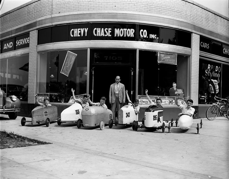 A297A Chevy Chase Motor Co Soap Box Derby Race Contestants.jpg