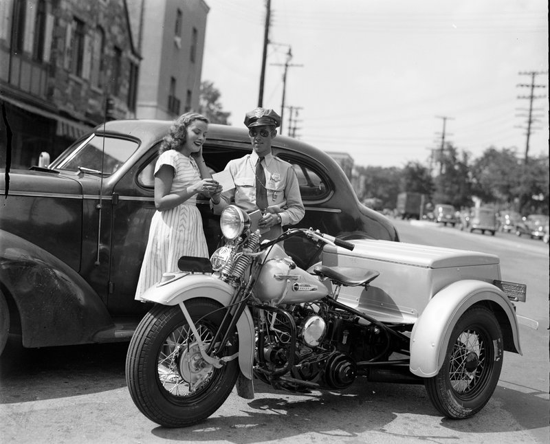 A367-6 BCC High School Year book Promo Police Motor Car Motorcycle 1940.jpg