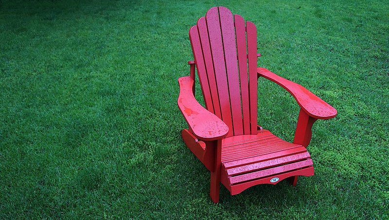 Red Muskoka Chair on Lawn.jpg