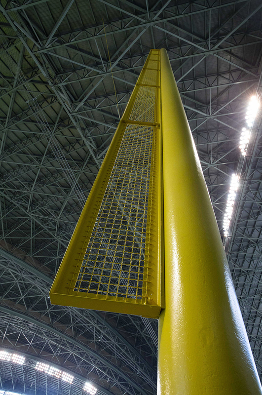 655 web.jpg :: August 8, 2020: Left field foul pole at Miller Park. Before the Major League Baseball game between the Milwaukee Brewers and the Cincinnati Reds at Miller Park in Milwaukee, WI. John Fisher/CSM