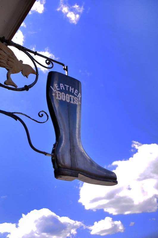 Boot Shop.jpg :: Seldom will you stumble upon a boot shop in America toda, I was lucky to find this unique business while wandering the streets of Old St., Augustine.