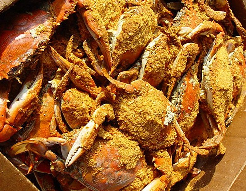 Chesapeake Blue Crabs.jpg ::  Blue Crabs are bought by the bushel for Crab feasts,  Popular for most summer family get together weekends, picking crabs and drinking beer is engrained in the culture of Southern Maryland and the Chesapeake area. 