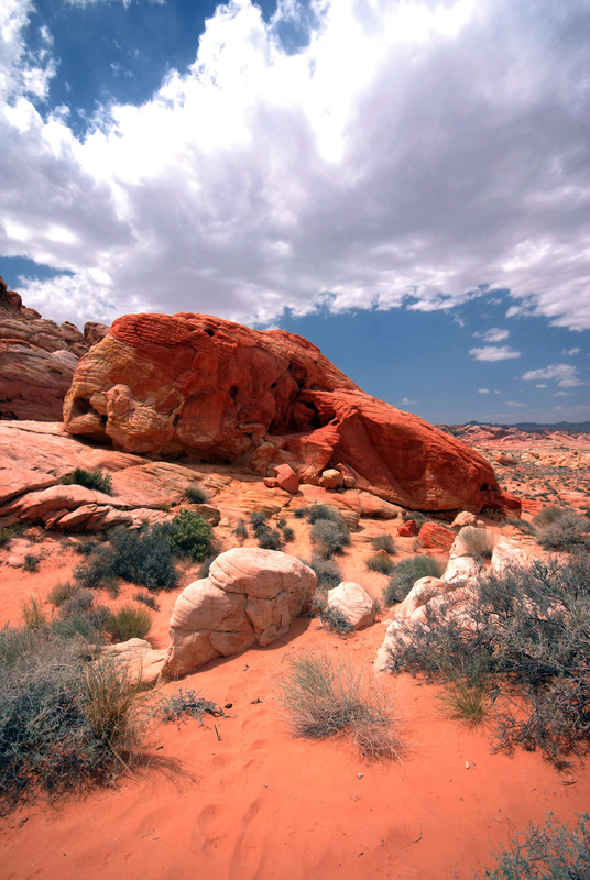 Clouds and Sandstone.jpg :: The ever-changing cloud formations enhance the sandstone structures in what seems to be a partnership in the artistry of the  park.
