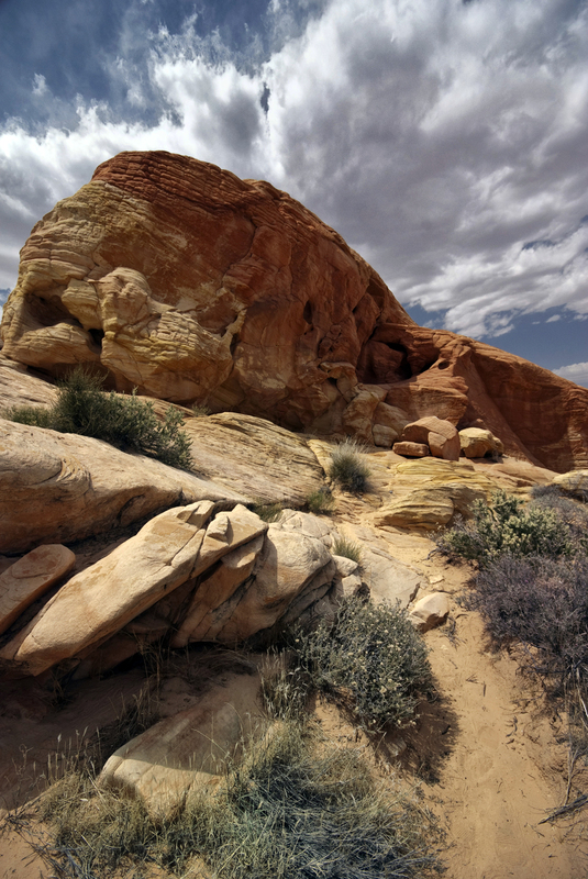Pathway to the clouds.jpg :: The pathway to  the Clouds  that appear to be splashing against this Sandstone formation highlighting the scene creates a unique scene. As a photographer I love to blend together the elements of earth to capture that very  special moment in time that will never happen again.