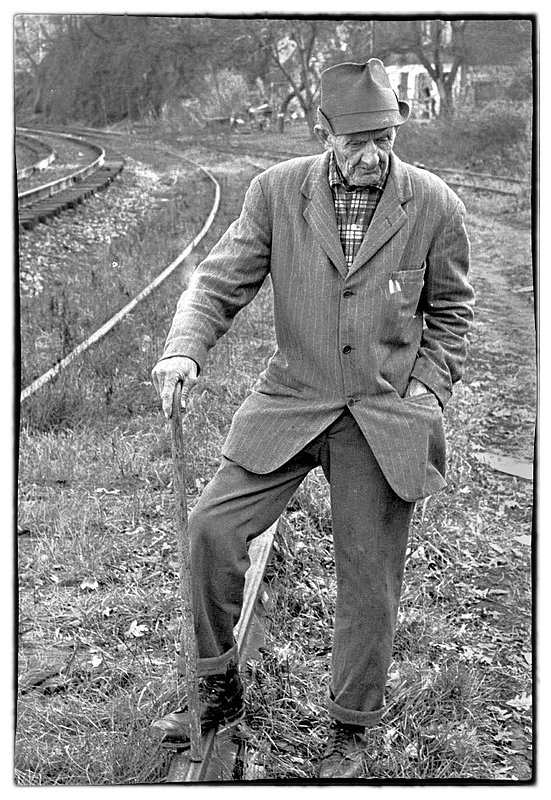 Remembering.jpg :: At times I think of the old soldier Larkey, standing on the tracks engaged in conversation, but  time has passed, our wars  are over.  Larkey had his WW1 and I had my Vietnam. 