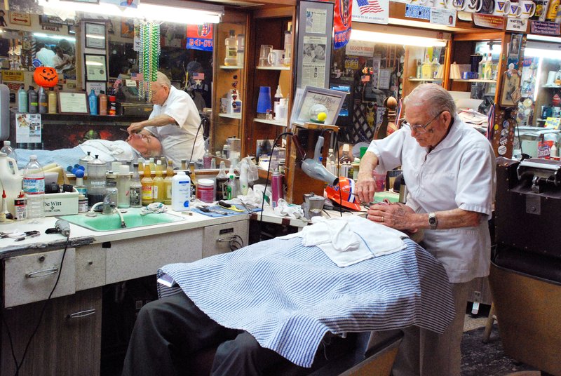 Shave and Haircut.jpg :: One of the few old time Barber Shops left in Florida, if not in the entire country. This shop is in Pensacola, FL.