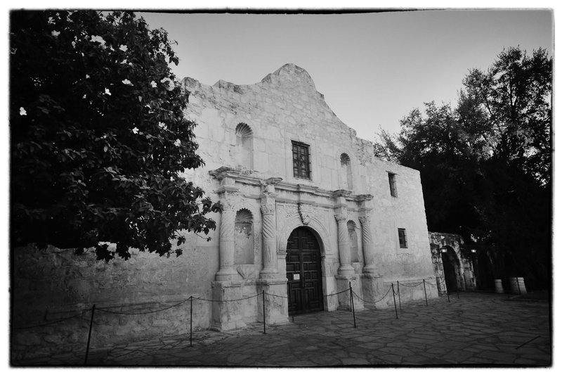 The Alamo.jpg :: The Alamo was a Catholic mission originally. It is situated along the San Antonio River. A thirteen day moment in history turned a ruined Spanish mission into a shrine revered the world over.