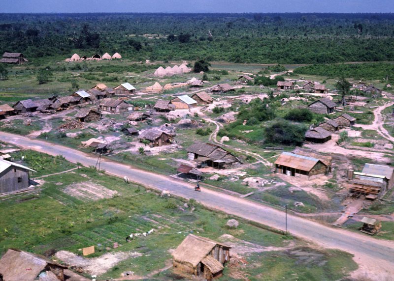 Vietnamese village.jpg ::  Villages, Hamlets and life in small communities throughout Vietnam.provide an interesting study on how the people of Vietnam live and work. Aerials are hard to get and pilots are reluctant to fly low for obvious reasons.  