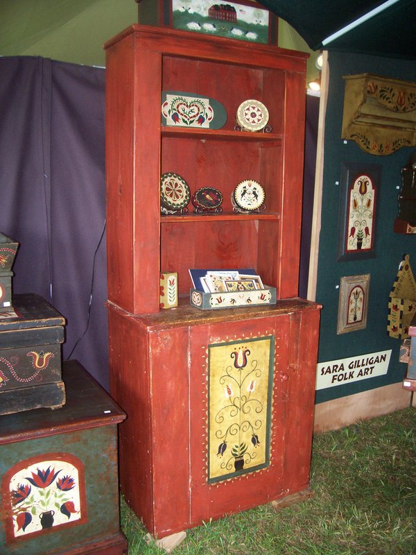 100_1755.jpg :: Antique cupboard with Tulip decoration $975.00