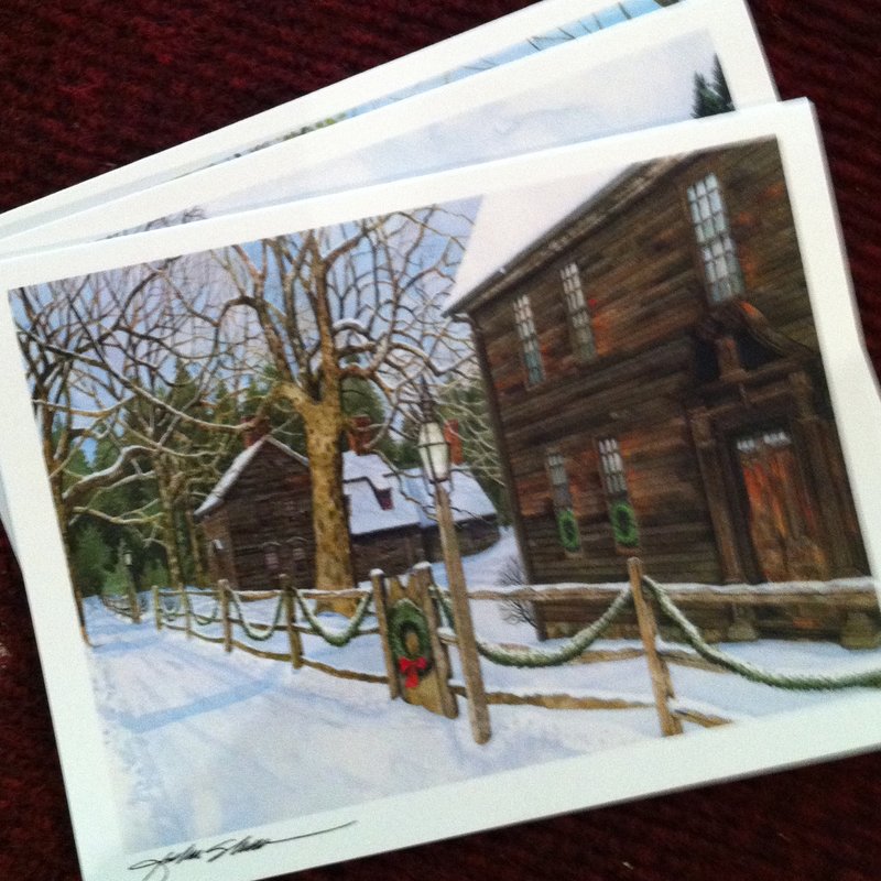6 winter note cards.jpg :: 6 note cards with a selection of John's favorite winter images.  Suitable for holiday notes, cards are blank inside and measure 4.25\