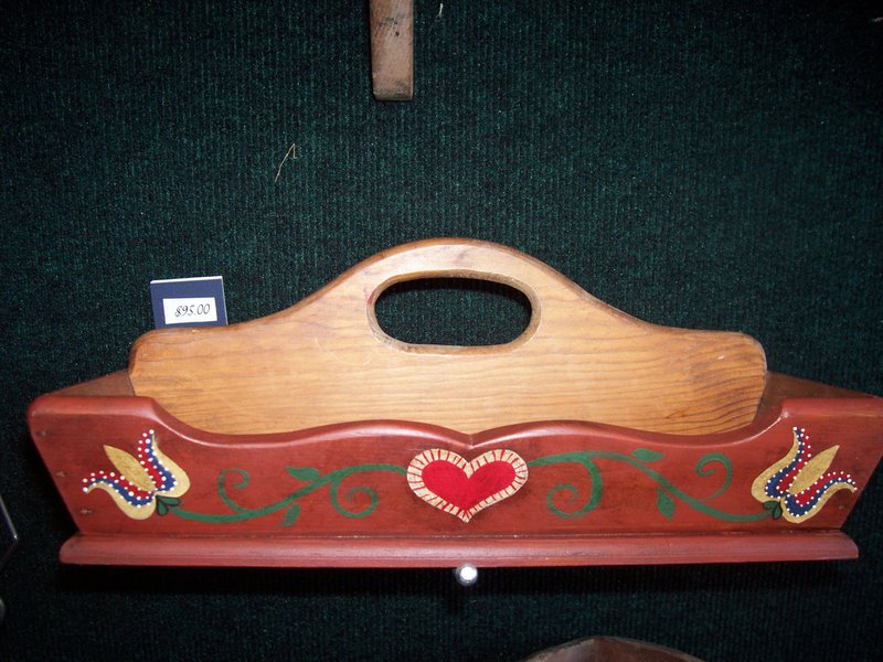 85.jpg :: Bench made cherry knife bix with dutch design $95.00