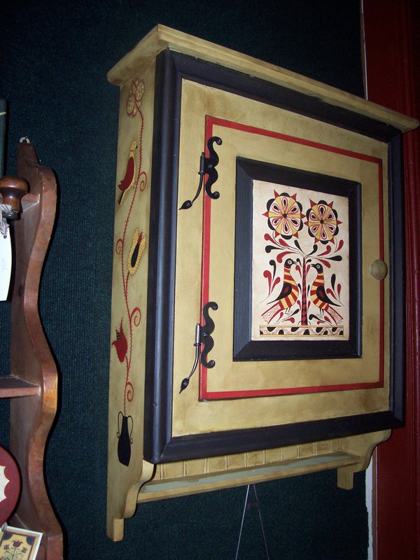 sold..21.jpg :: Hanging dutch cupboard with rams horn rat tail hinges $295.00