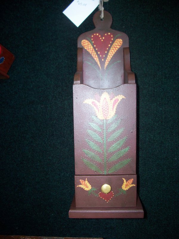 sold..31.jpg :: Pipe box with hand painted decoration $65.00
