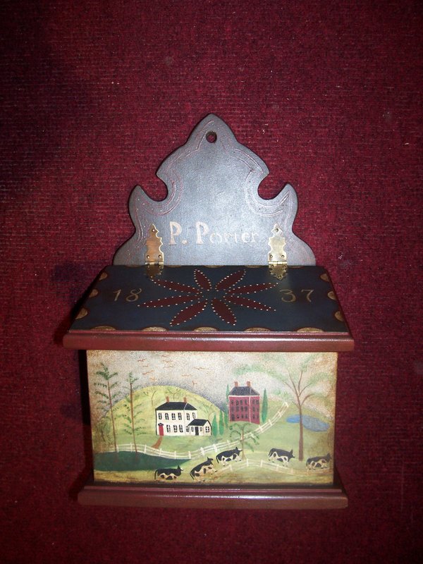 sold..36.jpg :: After a well known Rufus Porter box believed to be painted for his sister \