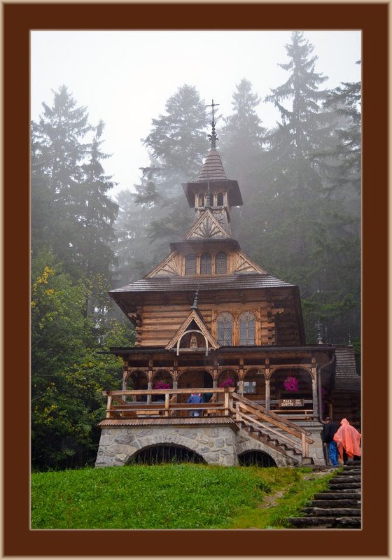 Chapel of the Sacred Heart of Jesus Ext.jpg :: Sitting on a mountain side, this small wooden church built without nails was originally established 1904 - 1907.