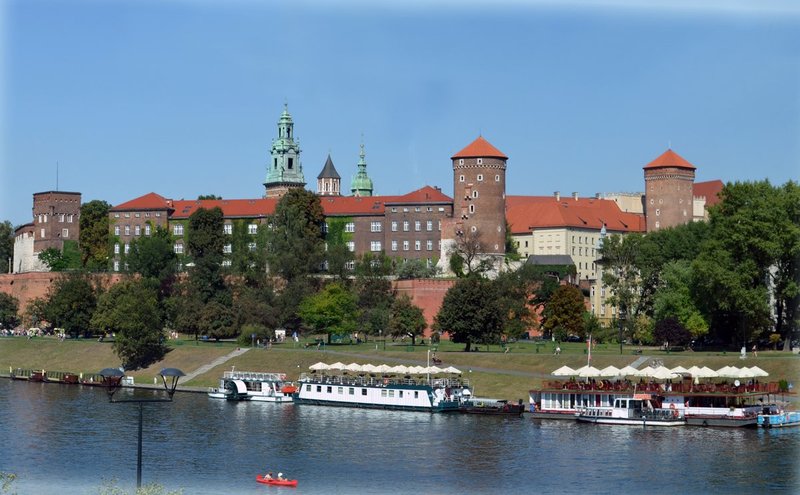 Window View - Roadside Krakow Poland 07.jpg :: Wawel Castle, Krakow, Poland - Bridge View