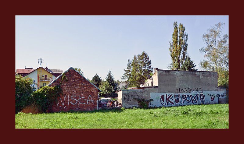 Window View - Roadside Krakow Poland.jpg :: I wonder what that graffiti is about  