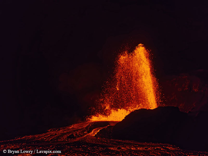 _BL_9366_6425 GH5-DeNoiseAI-standard.jpg :: Episode 24 eruption, Lava fountain, Kilauea volcano, Hawaii Volcanoes National Park, The Big Island of Hawaii. 6-4-2025 